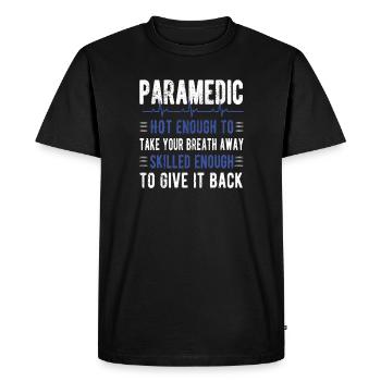 Notfallsanitäter Paramedic Rettungskraft Sanitäter - Men's Premium Organic T-Shirt - black - Front - Nico (187cm)