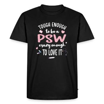 Aide-soignant personnel des services sociaux - T-shirt Premium bio Homme - noir - Devant - Nico (187cm)