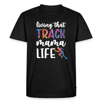 Fière athlétisme Maman De Mère Athlète Mère - T-shirt Premium bio Homme - noir - Devant - Nico (187cm)