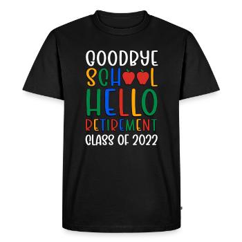 Retraite des enseignants 2022 Pension des enseignants retraités - T-shirt Premium bio Homme - noir - Devant - Nico (187cm)