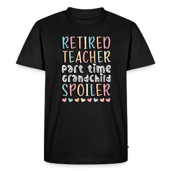 Retraite des enseignants Pension des enseignants à la retraite - T-shirt Premium bio Homme - noir - Devant - Nico (187cm)