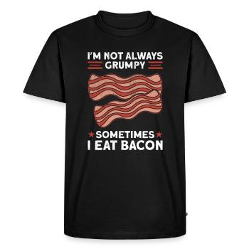 Drôle De Bacon Dire Du Bacon Croustillant De la malbouffe - T-shirt Premium bio Homme - noir - Devant - Nico (187cm)