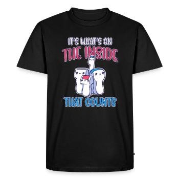 Échographiste Échographie Diagnostiqueur échographique - T-shirt Premium bio Homme - noir - Devant - Nico (187cm)