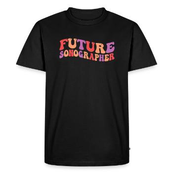 Étude de diagnostic par ultrasons Étudiant en échographie - T-shirt Premium bio Homme - noir - Devant - Nico (187cm)