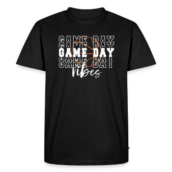 Journée de jeu de basket-ball Cadeau Journée de jeu de basket-ball - T-shirt Premium bio Homme - noir - Devant - Nico (187cm)