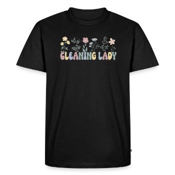 Femme de ménage Nettoyeur Aide domestique Nettoyage - T-shirt Premium bio Homme - noir - Devant - Nico (187cm)