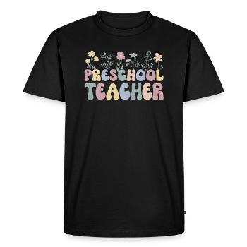 Preschool teacher Pedagogue Preschool Kindergarten - Men's Premium Organic T-Shirt - black - Front - Nico (187cm)
