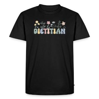 Nutritionniste Diététiste Diététiste - T-shirt Premium bio Homme - noir - Devant - Nico (187cm)