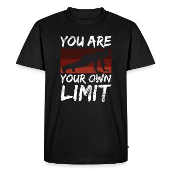 Calisthenics Sport vous êtes votre état d’ limite - T-shirt Premium bio Homme - noir - Devant - Nico (187cm)