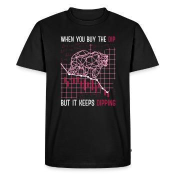 Lorsque vous achetez la trempette, mais qu’elle continue à plonger l’échange - T-shirt Premium bio Homme - noir - Devant - Nico (187cm)