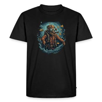 Plongeur - T-shirt Premium bio Homme - noir - Devant - Nico (187cm)