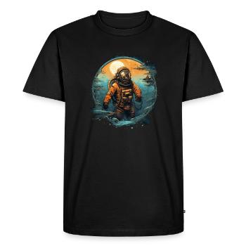 Plongeur - T-shirt Premium bio Homme - noir - Devant - Nico (187cm)