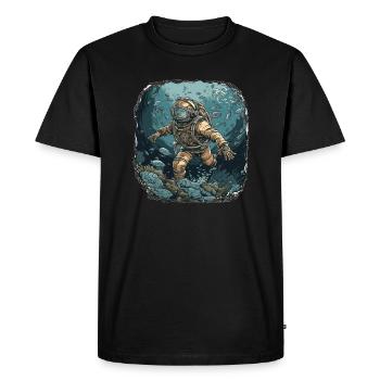 Plongeur - T-shirt Premium bio Homme - noir - Devant - Nico (187cm)