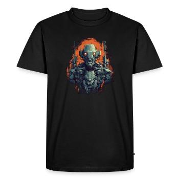 Mecha - Men's Premium Organic T-Shirt - black - Front - Nico (187cm)