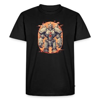 Mecha - Men's Premium Organic T-Shirt - black - Front - Nico (187cm)