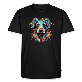 Chien - T-shirt Premium bio Homme - noir - Devant - Nico (187cm)