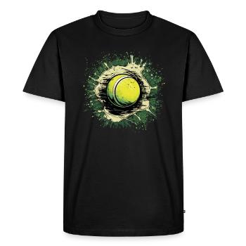Balle de tennis - T-shirt Premium bio Homme - noir - Devant - Nico (187cm)