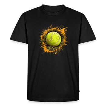 Balle de tennis - T-shirt Premium bio Homme - noir - Devant - Nico (187cm)