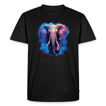 Elephant - Men's Premium Organic T-Shirt - black - Front - Nico (187cm)