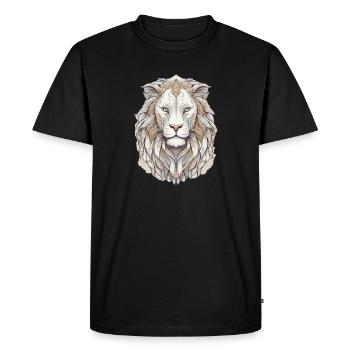 Lion - T-shirt Premium bio Homme - noir - Devant - Nico (187cm)