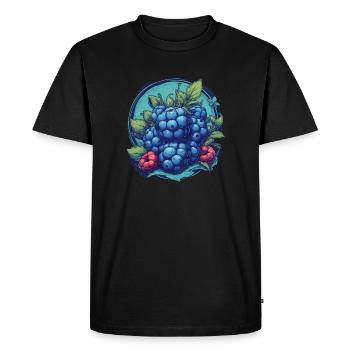 Myrtille - T-shirt Premium bio Homme - noir - Devant - Nico (187cm)