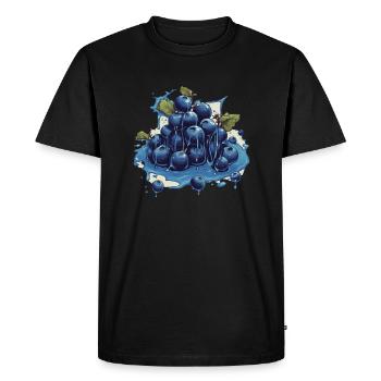 Myrtille - T-shirt Premium bio Homme - noir - Devant - Nico (187cm)