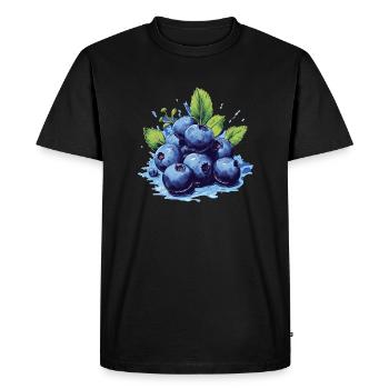 Myrtille - T-shirt Premium bio Homme - noir - Devant - Nico (187cm)