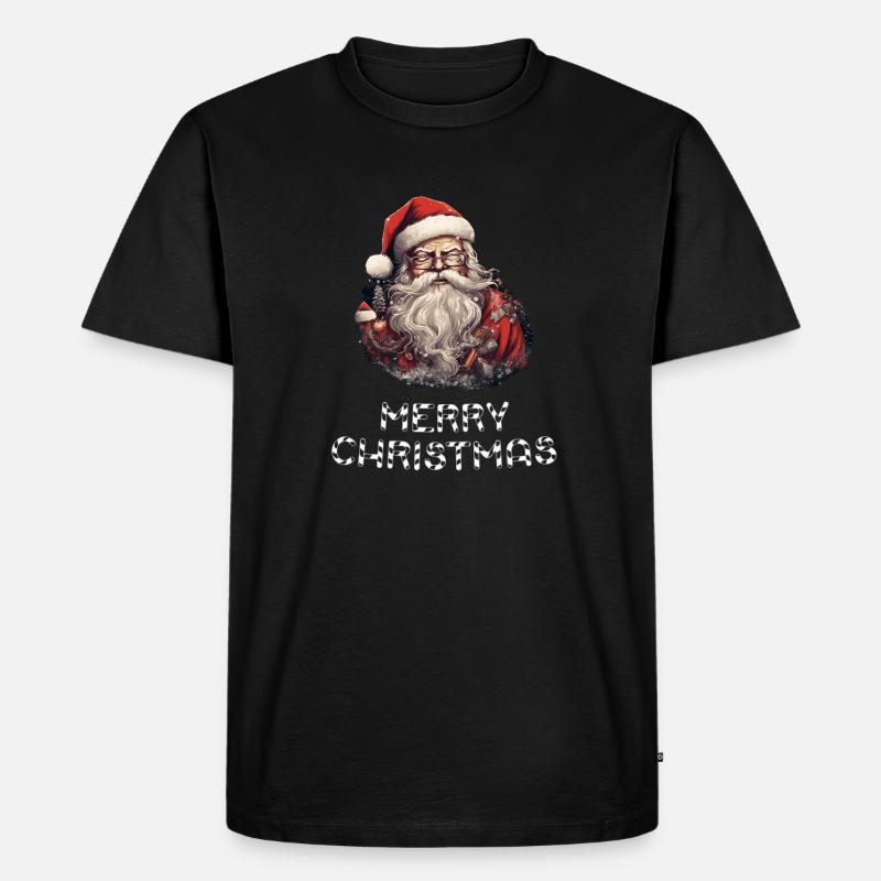 Weihnachtsmann - Marry Christmas - Männer Premium Bio T-Shirt - Schwarz