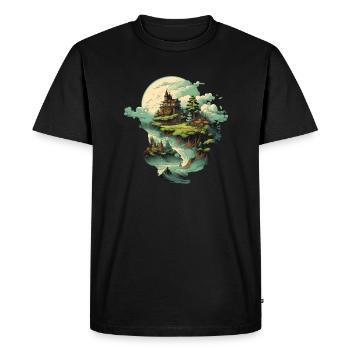 Paysage - T-shirt Premium bio Homme - noir - Devant - Nico (187cm)