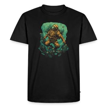 Plongeur - T-shirt Premium bio Homme - noir - Devant - Nico (187cm)