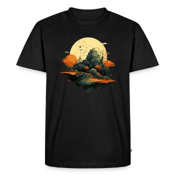 Landscape - Men's Premium Organic T-Shirt - black - Front - Nico (187cm)