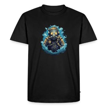 Diver - Men's Premium Organic T-Shirt - black - Front - Nico (187cm)