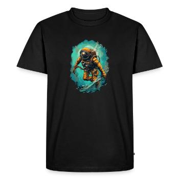 Plongeur - T-shirt Premium bio Homme - noir - Devant - Nico (187cm)