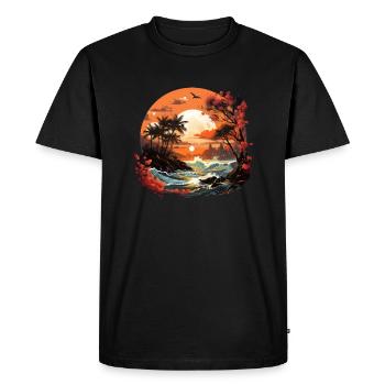 Tropical - T-shirt Premium bio Homme - noir - Devant - Nico (187cm)