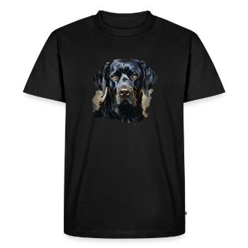 Chien - T-shirt Premium bio Homme - noir - Devant - Nico (187cm)