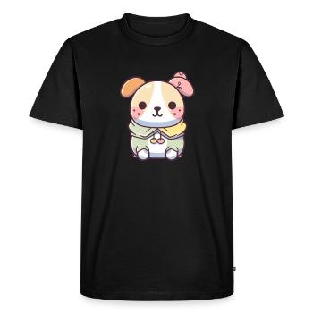 Dog - Kawaii Style - Men's Premium Organic T-Shirt - black - Front - Nico (187cm)