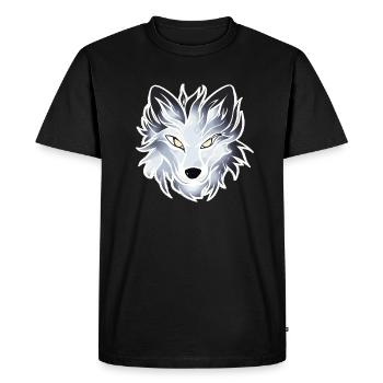 Loup - Illustration - T-shirt Premium bio Homme - noir - Devant - Nico (187cm)
