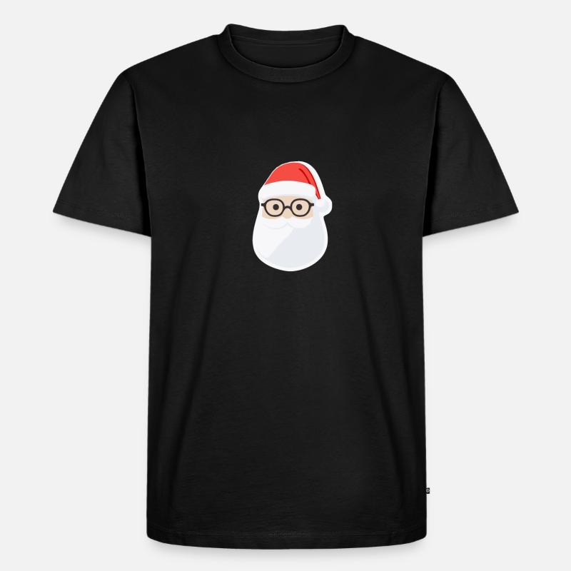 Weihnachtsmann - Illustration - Männer Premium Bio T-Shirt - Schwarz