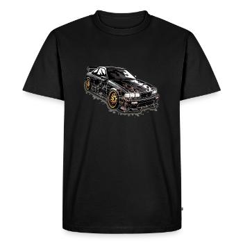 Car - Illustration - Men's Premium Organic T-Shirt - black - Front - Nico (187cm)