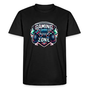 Gaming Zone - Controller Illustration - Men's Premium Organic T-Shirt - black - Front - Nico (187cm)