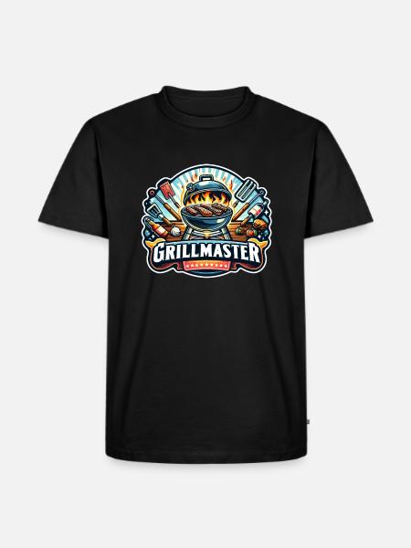 GrillMaster - Grill Illustration - Men's Premium Organic T-Shirt - black