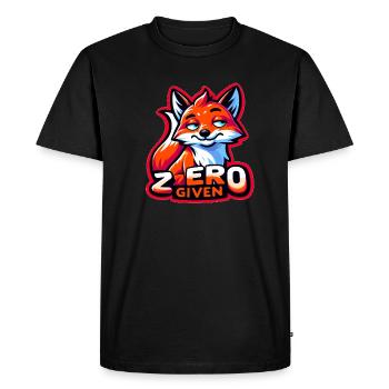 Zéro donné - Illustration de renard - T-shirt Premium bio Homme - noir - Devant - Nico (187cm)