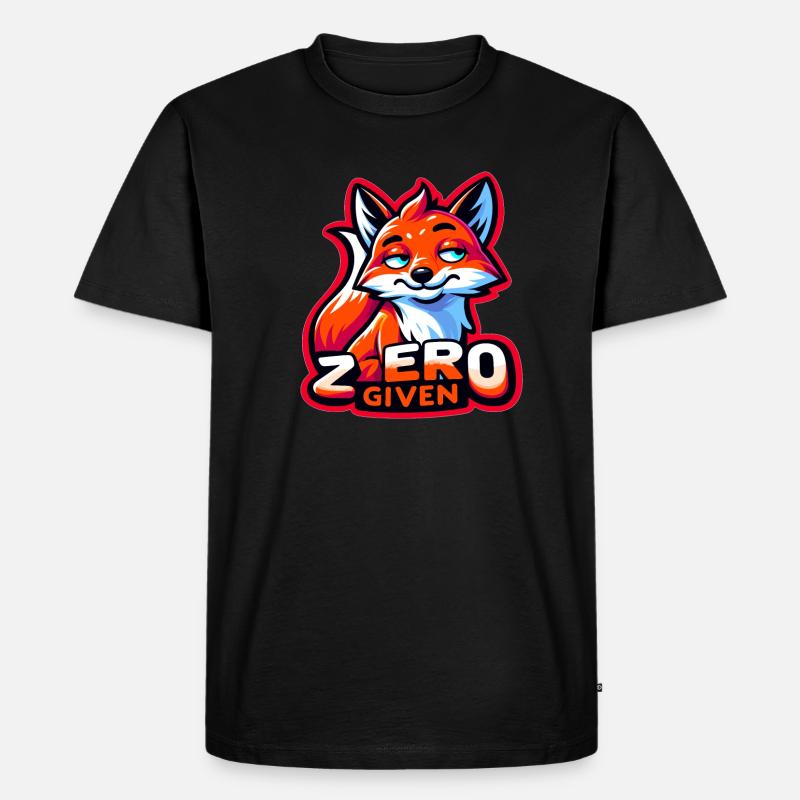 Zero Given - Fuchs Illustration - Männer Premium Bio T-Shirt - Schwarz