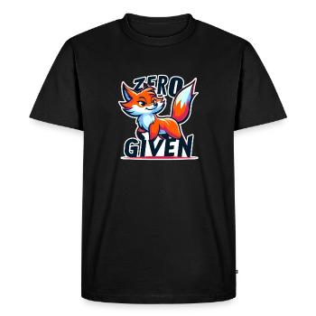 Zéro donné - Illustration de renard - T-shirt Premium bio Homme - noir - Devant - Nico (187cm)