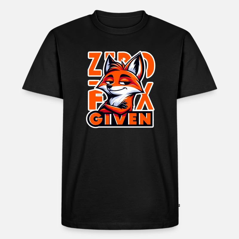 Zero Given - Fox Illustration - Men's Premium Organic T-Shirt - black