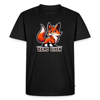 Zéro donné - Illustration de renard - T-shirt Premium bio Homme - noir - Devant - Nico (187cm)