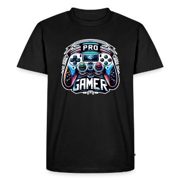 Pro Gamer - Controller Illustration - Men's Premium Organic T-Shirt - black - Front - Nico (187cm)
