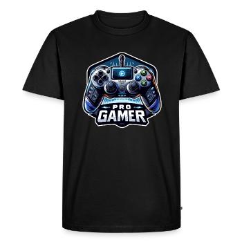 Pro Gamer - Illustration de la manette - T-shirt Premium bio Homme - noir - Devant - Nico (187cm)