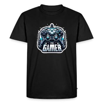 Pro Gamer - Controller Illustration - Men's Premium Organic T-Shirt - black - Front - Nico (187cm)
