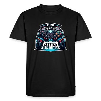 Pro Gamer - Controller Illustration - Men's Premium Organic T-Shirt - black - Front - Nico (187cm)